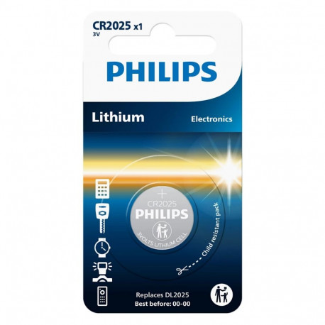 "Philips Lithium 3.0V Knopfzelle CR2025"