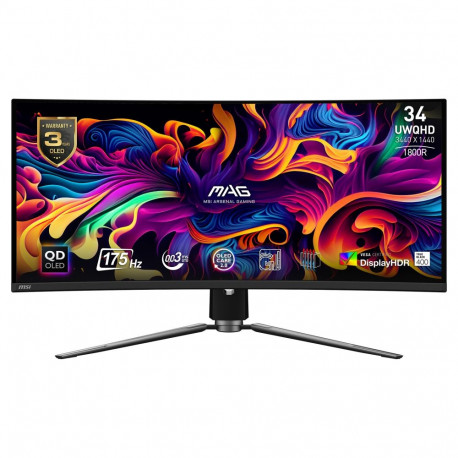 "MSI Monitor MAG 341CQP QD-OLED QDOLED (9S6-3DD04T-001) (9S63DD04T001)"