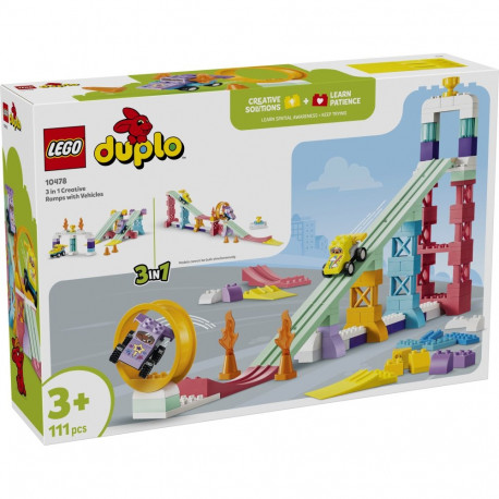 LEGO DUPLO linn Kolm ühes loomingulised rambid sõidukitega