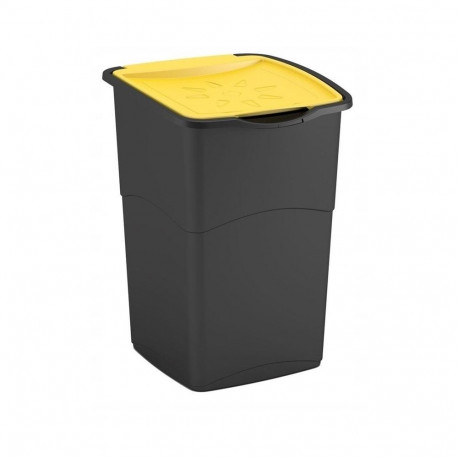 KORAL prügikast 47L, must/kollane