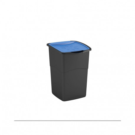 KORAL REFUSE BIN BLACK/ BLUE 47L
