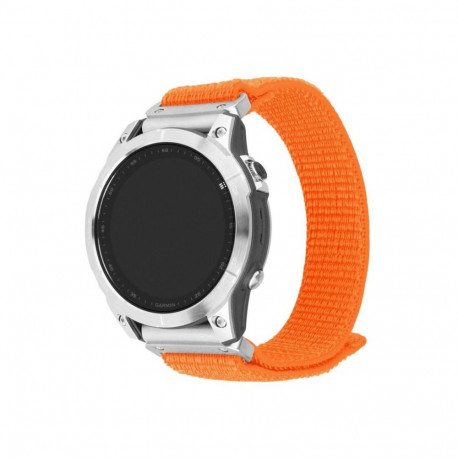 fixed | Sporty Strap for Garmin QuickFit 26mm | 160-210 mm | Orange | Nylon