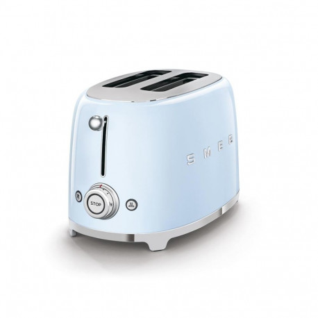 Toaster - Smeg TSF01 6 Browning Levels 3 Programs Removable Crumb Tray Blue