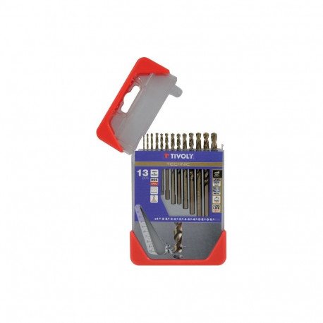 Metal drills set HSS-Co fully ground Clipster PRO 13pcs Ø1.5-6.5mm