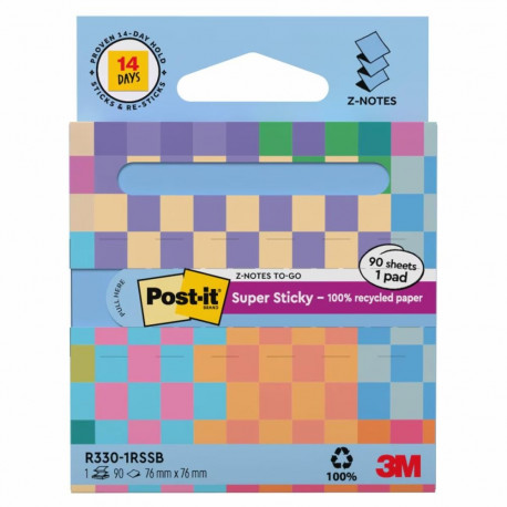 Märkmepaber 76x76mm POST-IT Z-notes R330 90 lehte pastelne sinine