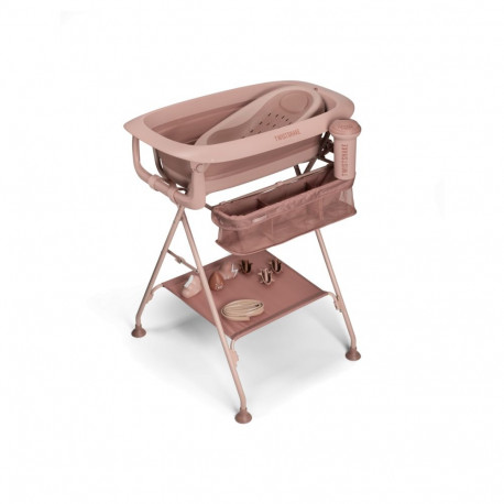 Twistshake Luxury Bath Kit pink - Foldable baby bathtub with bath stand v2 79262