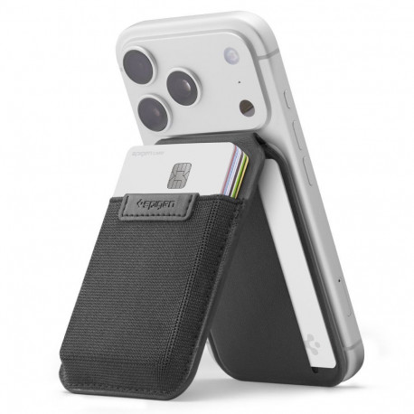 Magnetkinnitusega kaarditasku tugijalaga Slim Fold (MagFit) kuni 12 kaardile, must, Qi2/MagSafe ühil