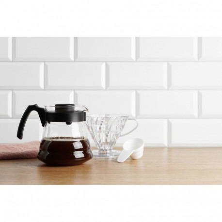 HARIO dripper V60-01 plastikust, läbipaistev