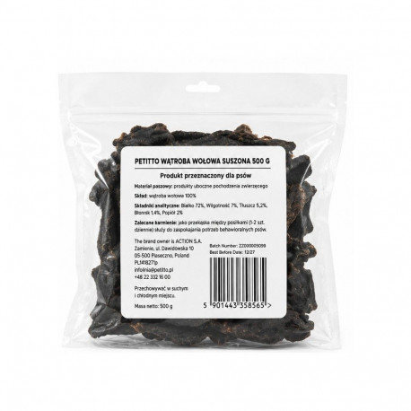 PETITTO koeramaius ühe koostisosaga kuivatatud veisemaks 500g