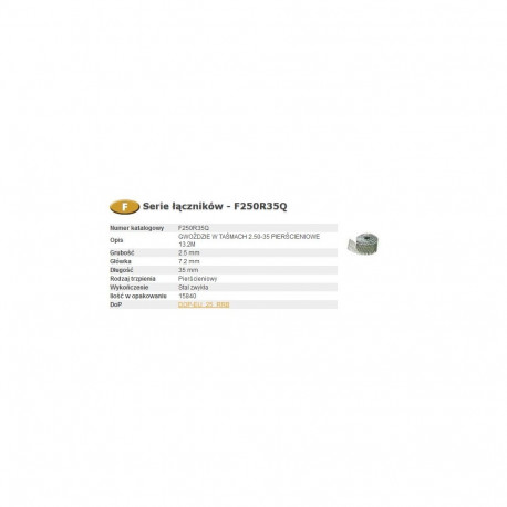 BOSTITCH GWOŹDZIE F 25-35 13,2M
