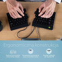R-Go Tools Ergonomic keyboard R-Go Split Break v2 with break software, ergonomic split keyboard, QWE