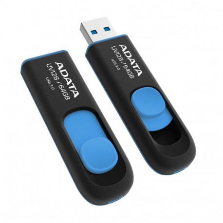 ADATA mälupulk UV128 64GB USB Type-A, must/sinine