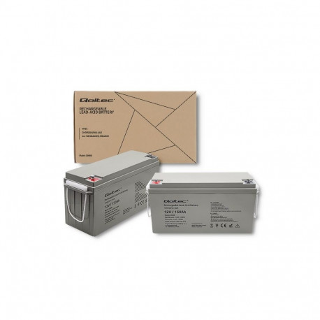 Qoltec AGM aku 53068 12V 150Ah max. 2250A