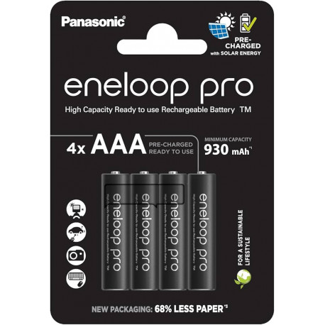 Panasonic eneloop rechargeable battery Pro AAA 930 4BP