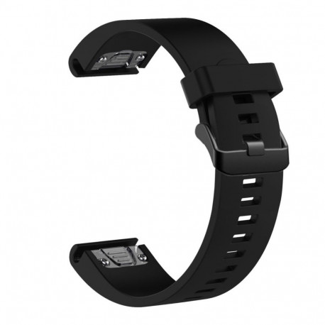 fixed | Silicone Strap for Garmin QuickFit 20mm | Black