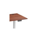 Adjustable Height Table Up Up Bjorn II White, Table top M Dark Walnut