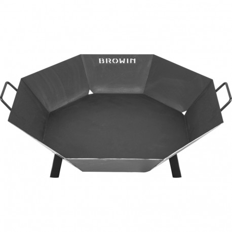 Browin 330496 Garden Fire Pit, 70cm, 2mm Steel, Black, 8.3kg