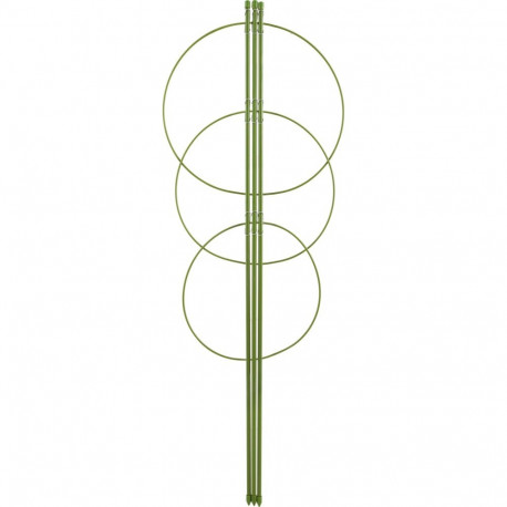 Bioogrod 721307 taime toetusrõngad, 3 rõngast, 75cm, 27,5cm, teras, roheline