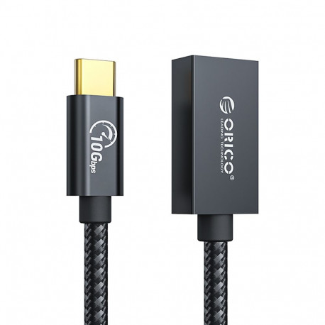 Orico CAF31 USB-C - USB-A 3.1 Gen 2 10Gbps 1m OTG adapter - black
