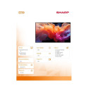 Sharp MultiSync E759 75-tolline UHD 16/7 350cd/m2