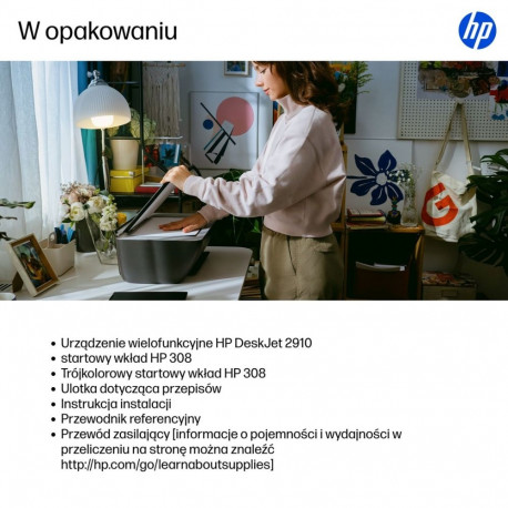 HP juhtmevaba mitmefunktsiooniline printer DeskJet 2910 Instant Ink, värviline