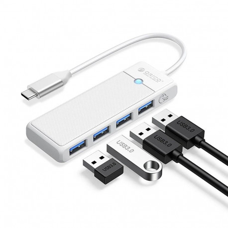 Orico PAPW4A-C3 USB Hub 4-port 4x USB-A 3.0 0.15 m - white