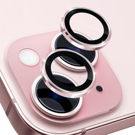 Kaamera kaitseklaas Hoco iPhone 15/15 Plus 3D Eagle, metall, heleroosa