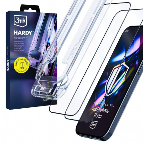 Kaitseklaas 3MK iPhone 17 Pro Hardy Hardura 9H, 2tk