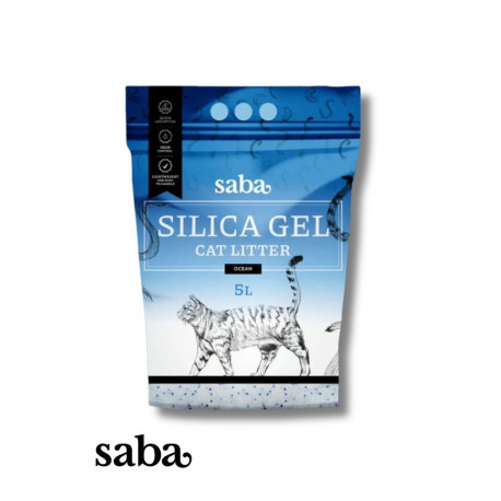 SABA ocean-scented silica gel cat litter 5L