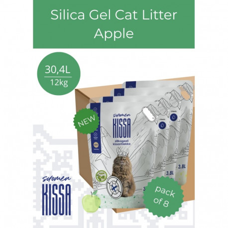 Suomen Kissa apple-scented silica gel cat litter 30,4L