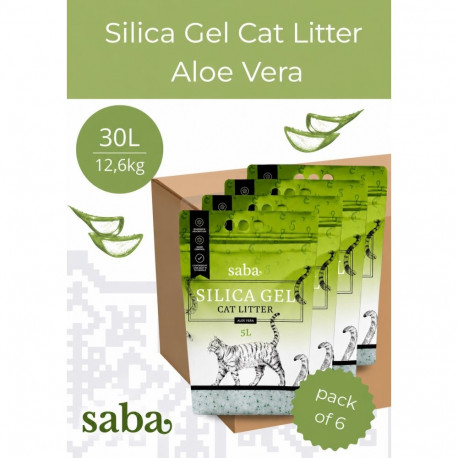 SABA aloe vera-scented silica gel cat litter 30L