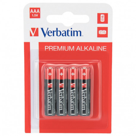 "1x4 Verbatim Alkaline Batterie Micro AAA LR 03 49920"