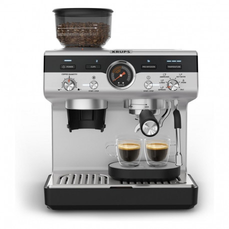 Precision espressomasin XP801T, must ja roostevaba teras