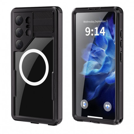 Case for Samsung S26 ULTRA Waterproof Shellbox MARS with metal ring black