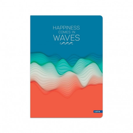 HARD COVER NOTEBOOK A5 WAVES SQUARED