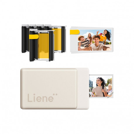 Printer - Liene Pearl N200 Pro 2x3" Portable Photo Printer Kit With 5 Ink Cartridges Gold