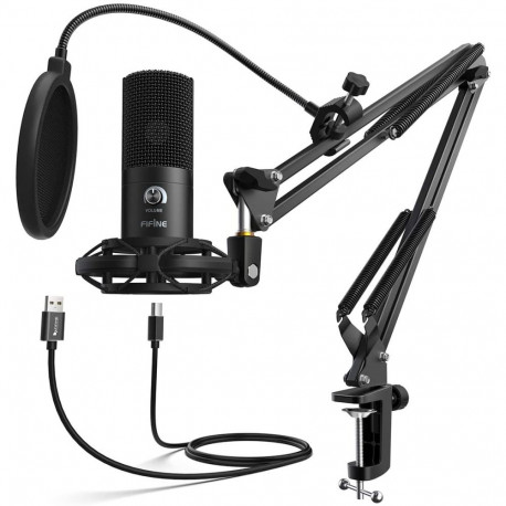 Microphone - FIFINE T669 USB Condenser, Cardioid, 20-20kHz, Black