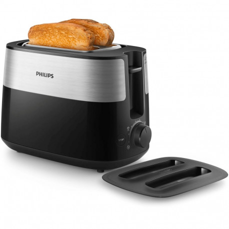 Toaster - Philips HD2517/90 900W Two-Slot Crust Control Toaster, Black