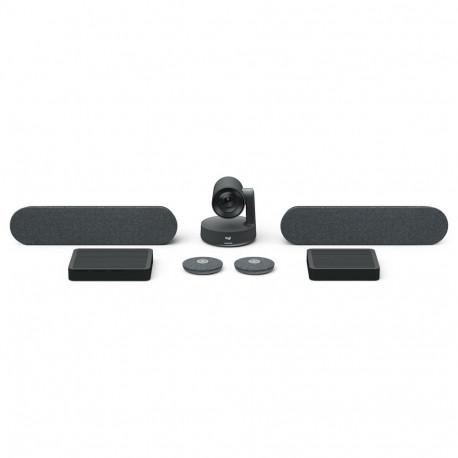 Video Conferencing Kit - Logitech Rally Plus 4K PTZ Camera, Speaker, Microphone, Black