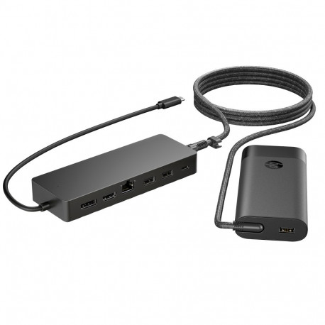 Computer Accessory - HP Universal USB-C Multiport Hub With 65W Power Adapter, 2x USB-A, HDMI, RJ-45,