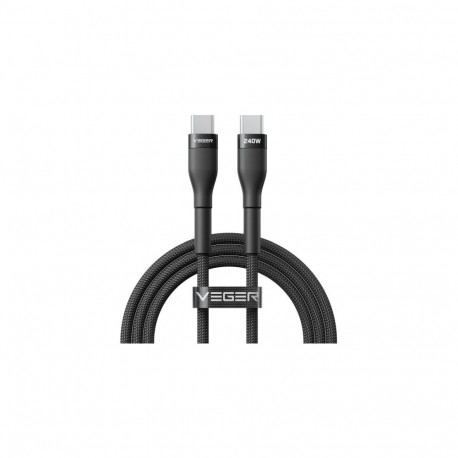 Veger Cable USB-C to USB-C PD 48V 5A 240W CC03 1.5m, Black
