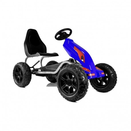 gokart B012 pedaliga täispuhutavate ratastega, sinine