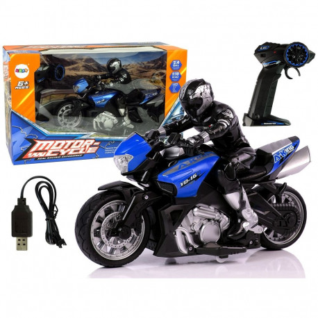 Motor Sportowy R/C 2.4G Zasięg 35 m 1:10 Niebieski