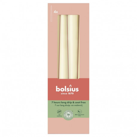 koonilised küünlad H24.5 4PCS, elevandiluu