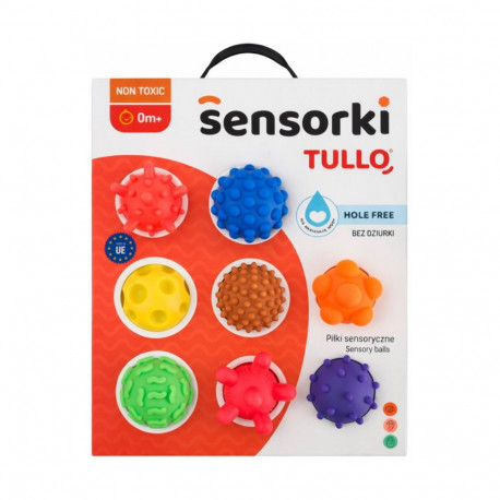 Piłki sensoryczne bez dziurki 8 szt. Tullo REF802