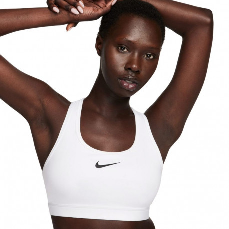Nike spordirinnahoidja Swoosh DX6821 100 keskmise toestusega, valge
