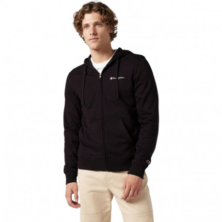 Bluza męska Champion Full Zip Hoodie Sweatshirt czarna 220731 KK001