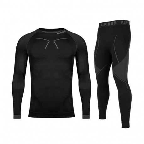 Bielizna termoaktywna męska Alpinus Tactical Base Layer Set czarno-szara GT43276