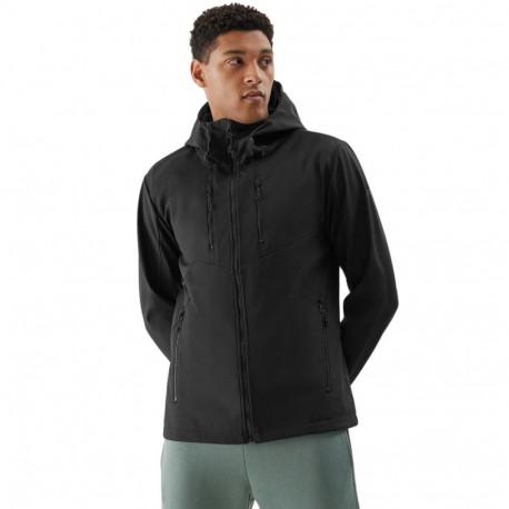 Kurtka męska softshell 4F M224 głęboka czerń 4FWSS24TSOFM224 20S