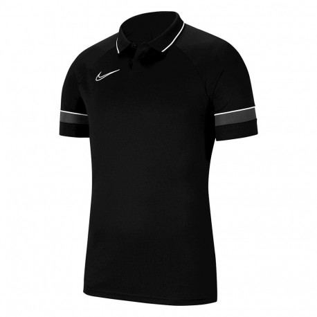 Nike laste polo Dri-FIT Academy 21 CW6106 014 lühikeste varrukatega, must